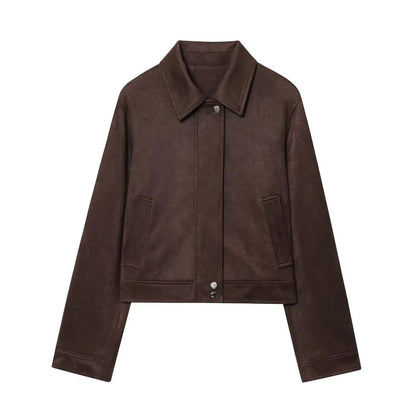 Veste élégante à col classique – Teinte chocolat ORIS WEAR