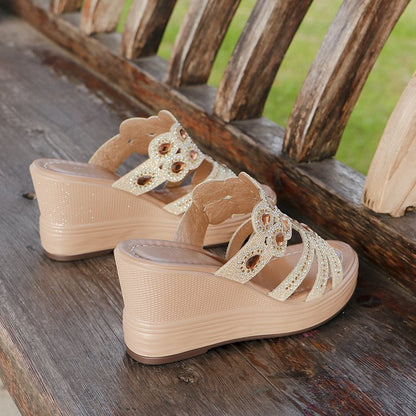 Chaussons bohèmes à bout ouvert et paillettes ORIS WEAR