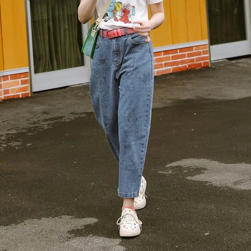 Léonie – Jean Large à Motif Ourson Zippé ORIS WEAR
