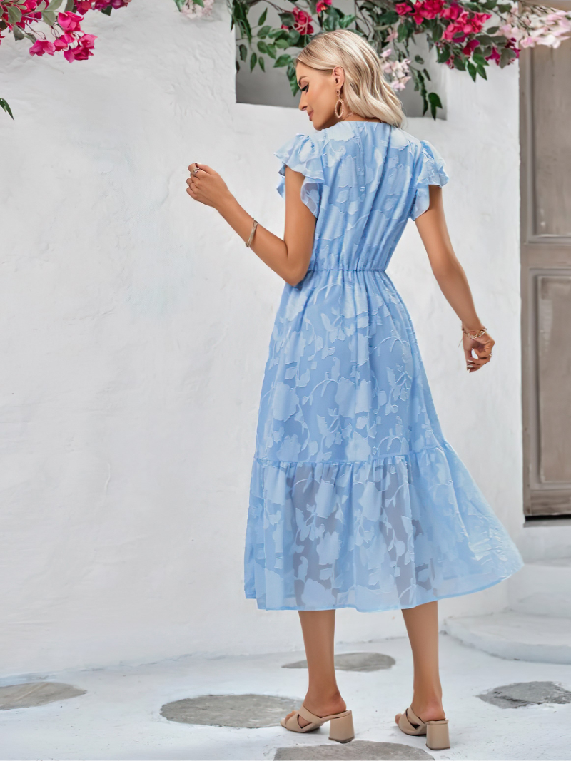 Robe Col V Sans Manches Décontractée ORIS WEAR