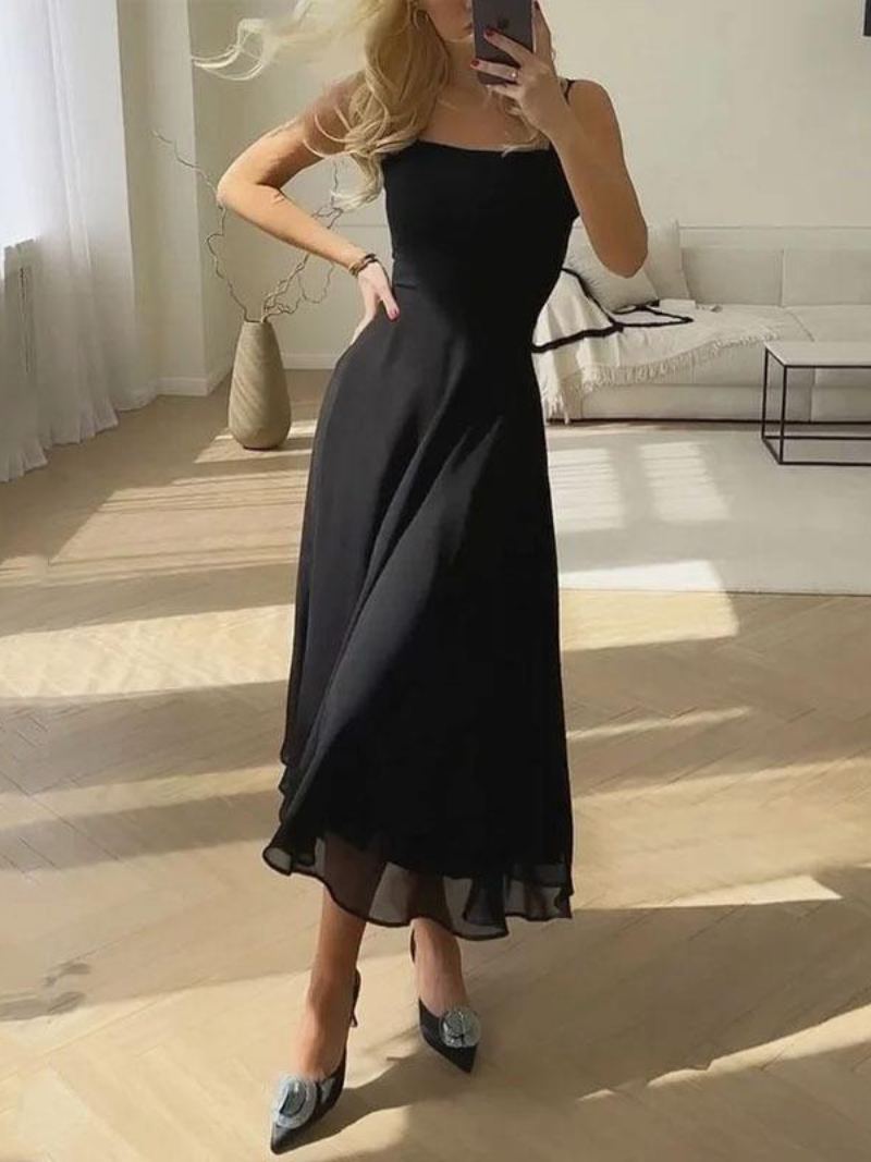 Robe Femme Style Col Carré Élégante ORIS WEAR