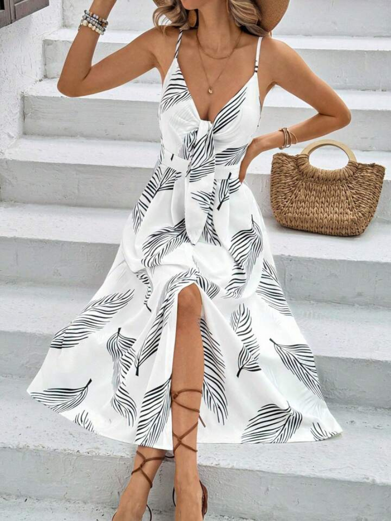 Robe a Col V et Longue Tropicale à Bretelles ORIS WEAR