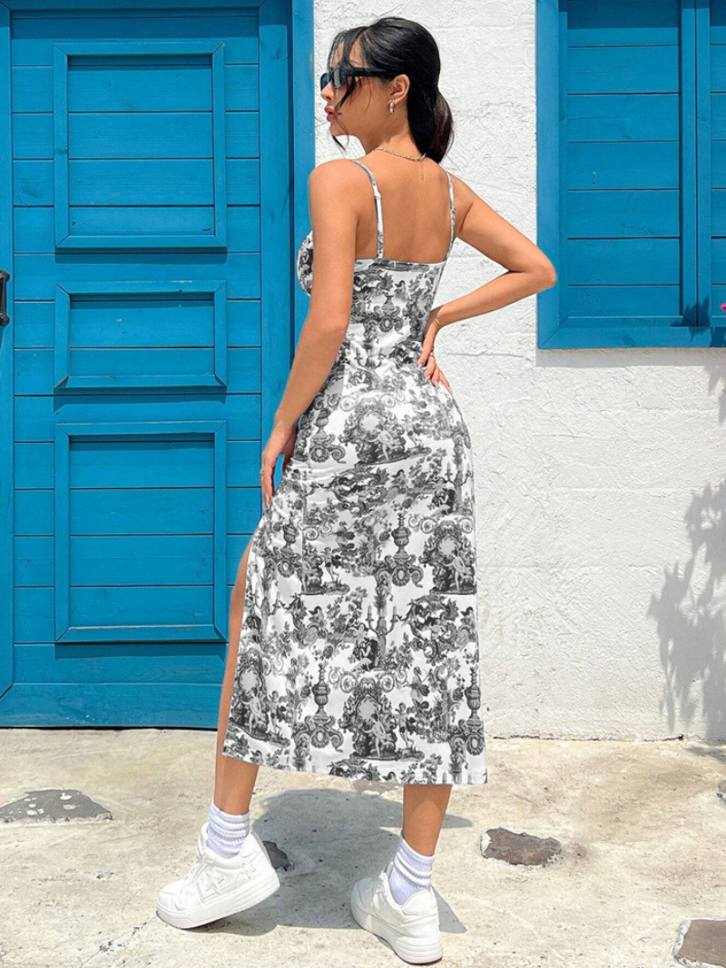 Robe Imprimée à Longue Droite ORIS WEAR
