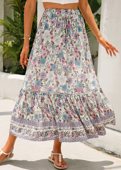 Jupe Longue Bohème en Viscose ORIS WEAR