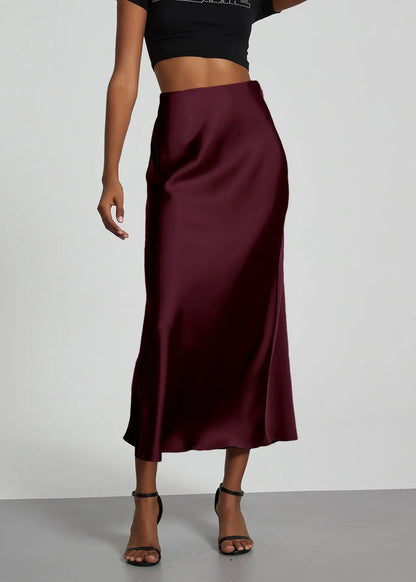 Jupe longue satinée femme élégante chic ORIS WEAR