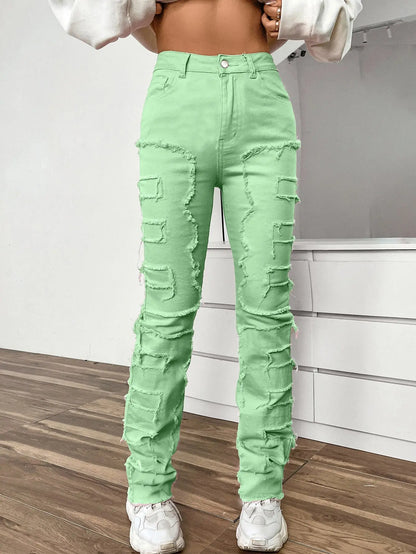 Jean Femme Coupe Droite Brodé ORIS WEAR