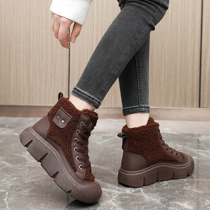 Bottes Montantes à Lacets en Cachemire ORIS WEAR