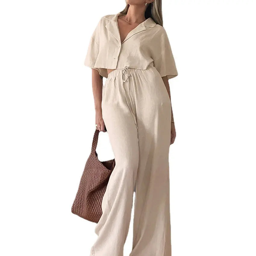 Nahla – Ensemble Homewear en Coton et Lin ORIS WEAR