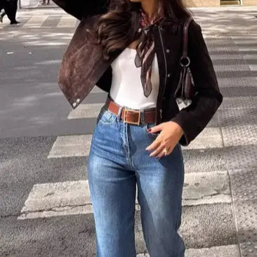 Veste femme élégante marron — ORIS WEAR