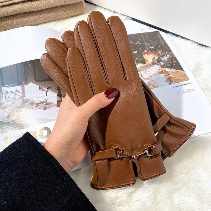 Gants d'hiver chauds pour femmes en polaire PU ORIS WEAR
