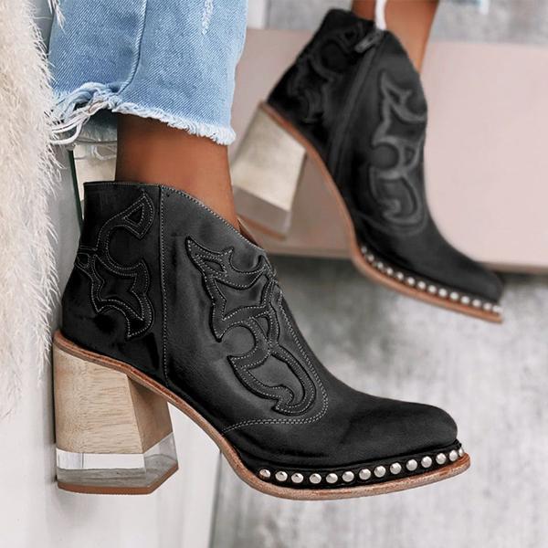 Tanus Spirit – Bottines Sculptées à Talon Carré & Charme Sauvage ORIS WEAR