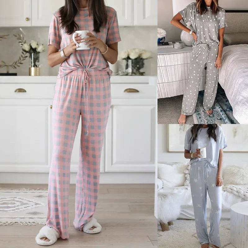Pyjama Femme Deux Pièces Imprimé – Douceur et Élégance à la Maison ORIS WEAR