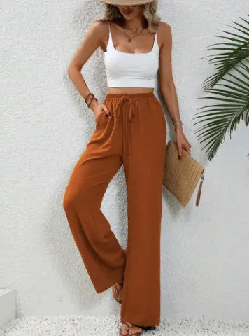Pantalon Large Décontracté avec Cordon et Poches ORIS WEAR
