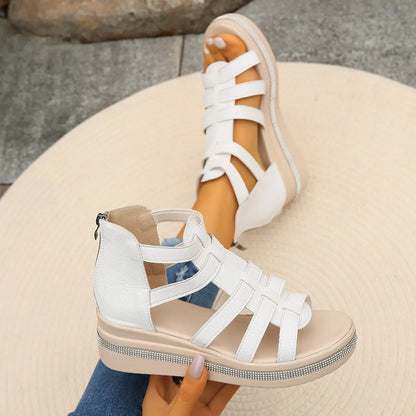 Sandales Compensées Femme avec Strass Brillants ORIS WEAR