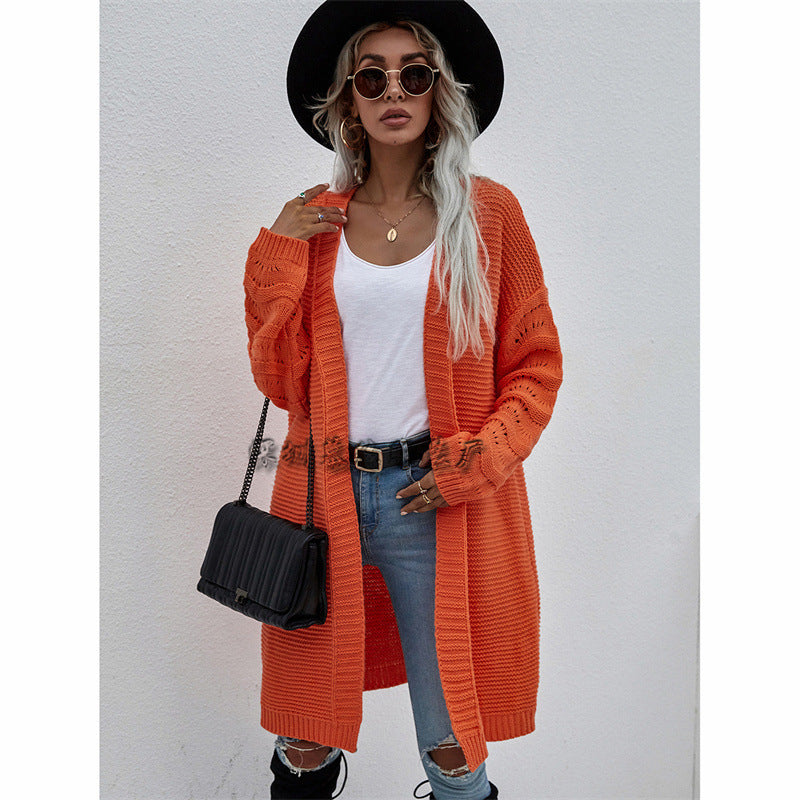 Cardigan long femme uni – Élégance et style tricoté ORIS WEAR