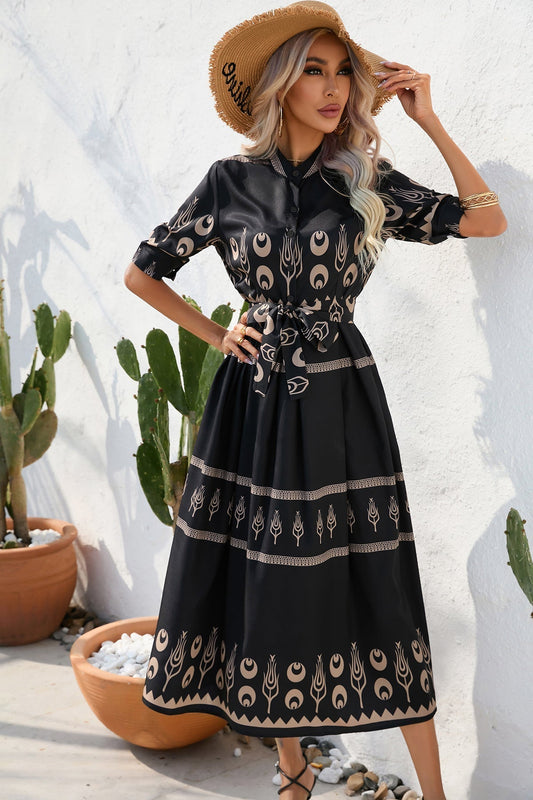 Robe courte femme fleurie noir — ORIS WEAR