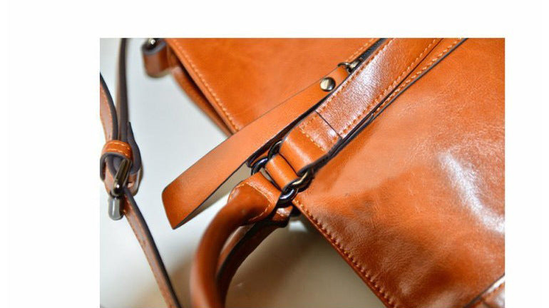 Sac  Cuir Ciré Bandoulière Élégant ORIS WEAR