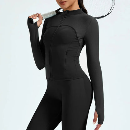 Veste de yoga d'entraînement de course avec un col montant ORIS WEAR