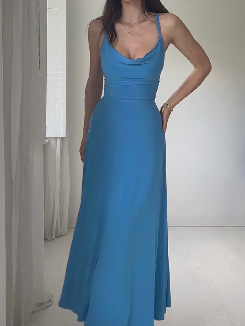 Robe Élégante Ajustée Col V Femme ORIS WEAR