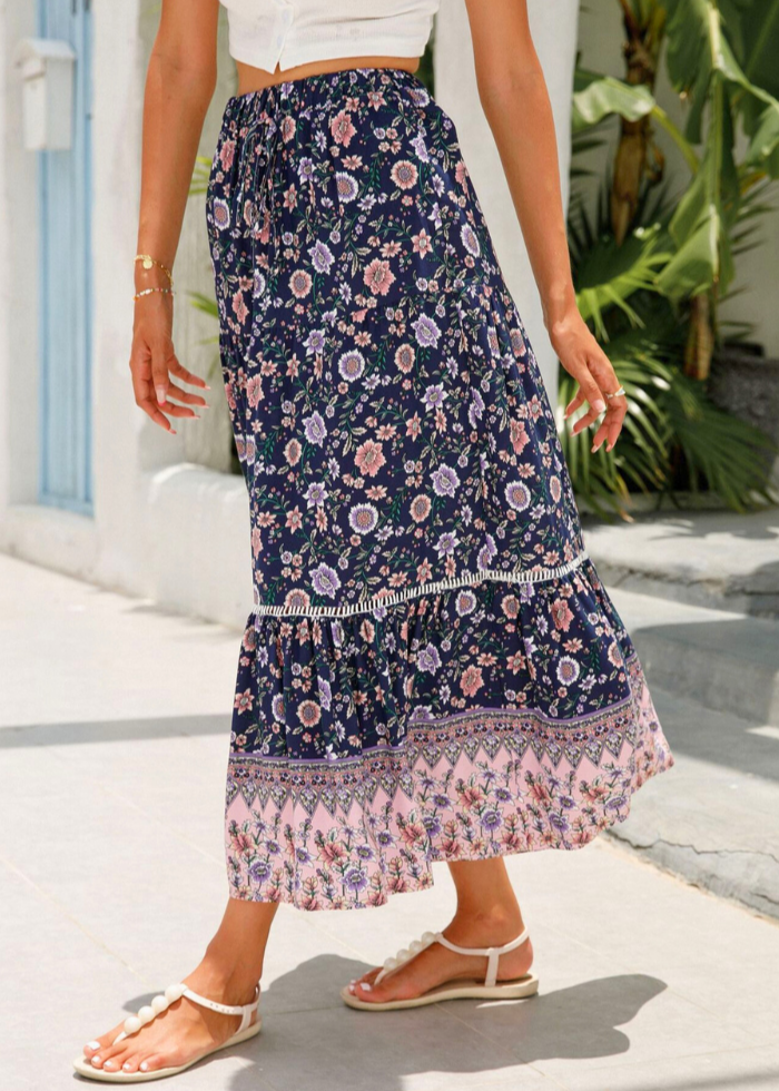 Jupe Longue Bohème en Viscose ORIS WEAR