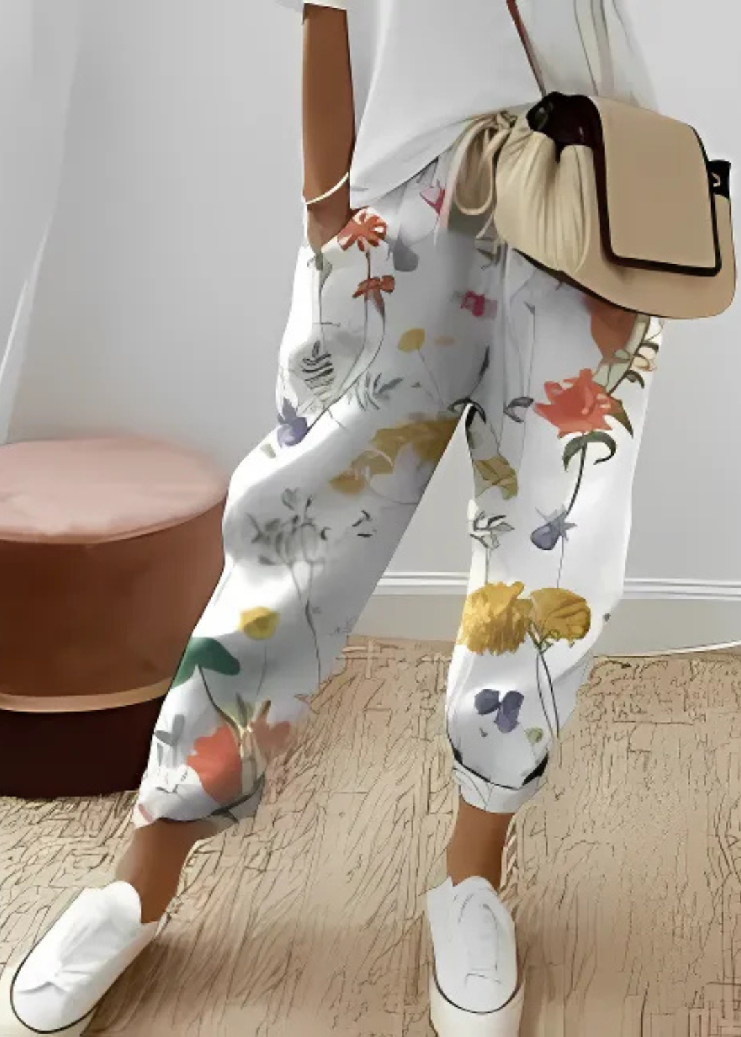 Pantalon Coton-Lin Femme Décontracté ORIS WEAR