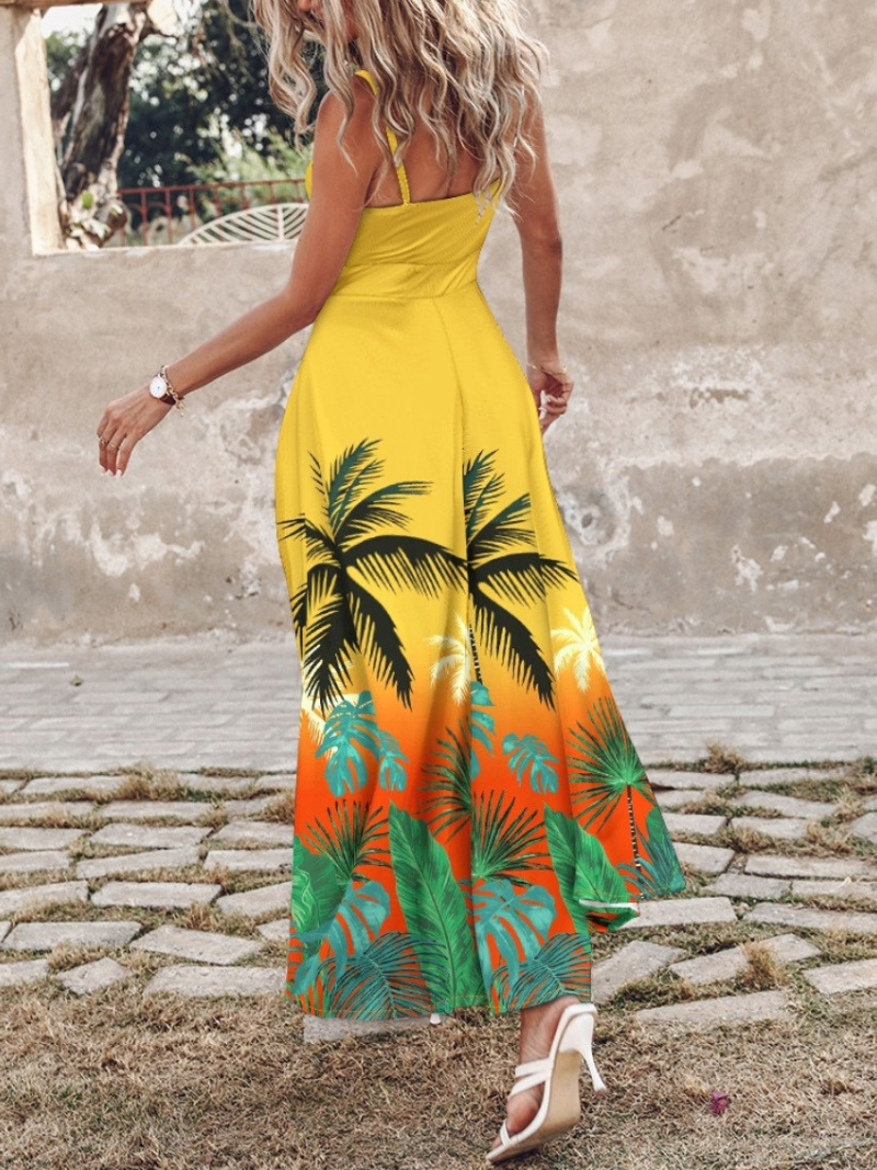 Robe a Col V et Longue Tropicale à Bretelles ORIS WEAR