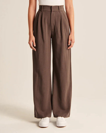 Pantalon droit taille haute  décontracté à jambes larges ORIS WEAR