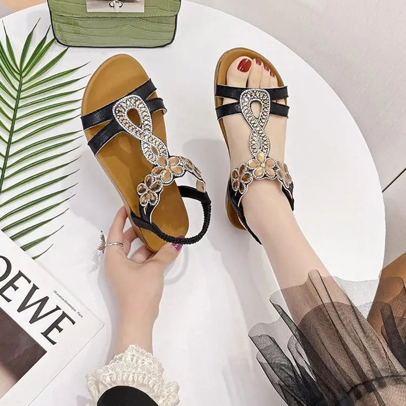 Chloé – Sandales Plates Brillantes & Confortables ORIS WEAR