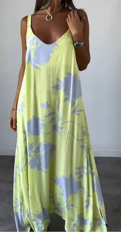 Robe d'été à bretelles imprimée ORIS WEAR