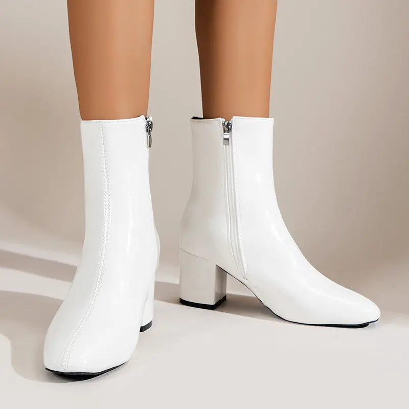 Bottes Élégantes à Bout Pointu et Talon Épais ORIS WEAR