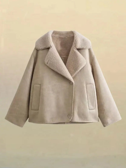 Veste Femme Vintage en Laine – Col Revers & Manches Longues ORIS WEAR
