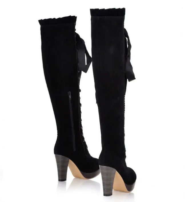 Bottes Montantes Lacets Bow Romantique ORIS WEAR