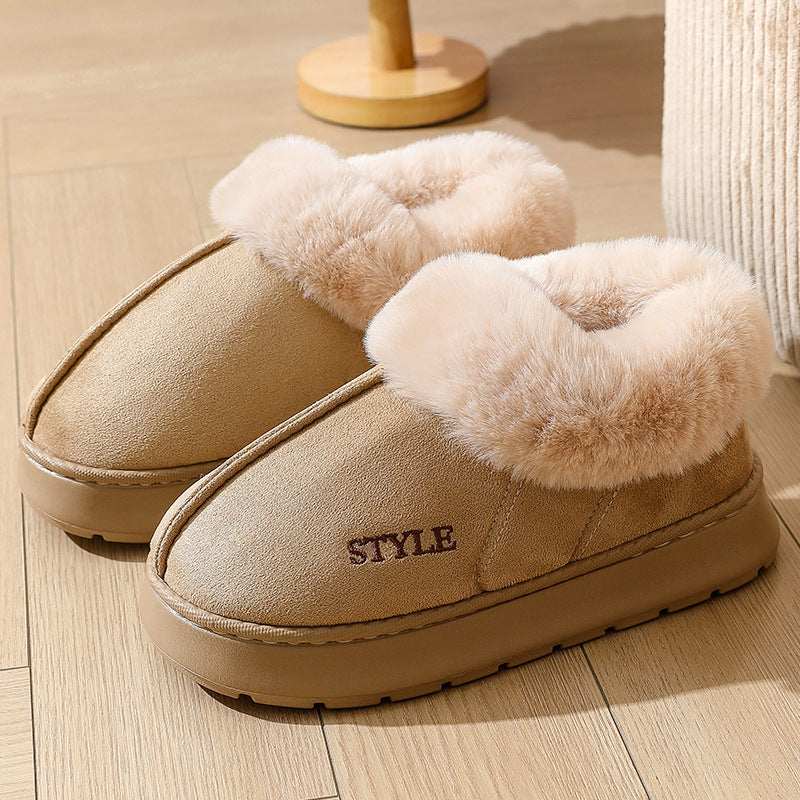 New Suede Cotton Slippers Warm Non-slip Snow Boots ORIS WEAR