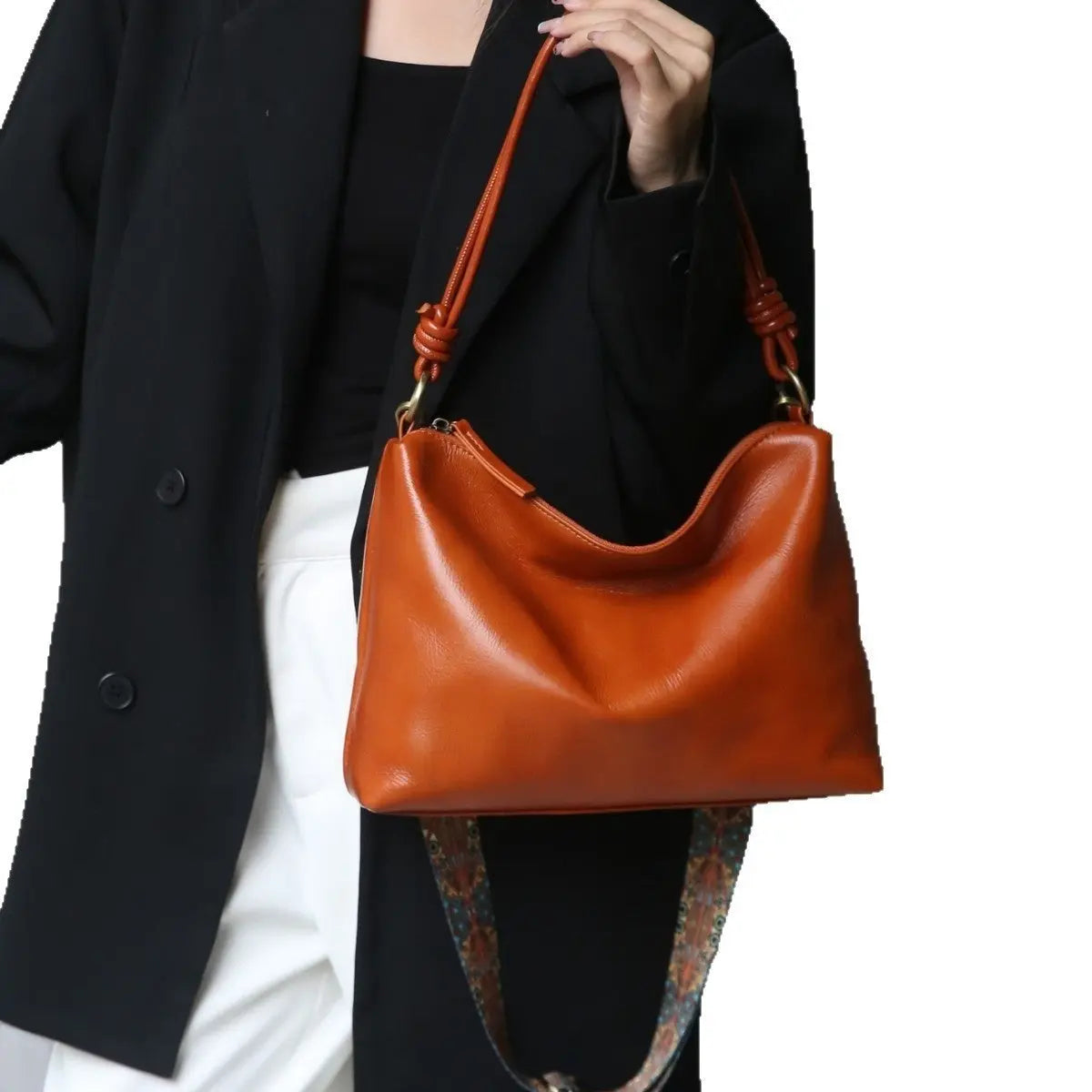 Sac Hobo Effet Laqué Brillant Souple ORIS WEAR