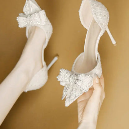 Escarpins de mariage – Nœud perlé et talon fin ORIS WEAR