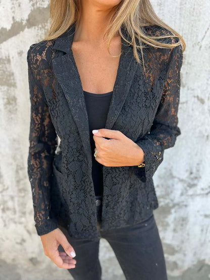 Ensemble Élégant Chemise en Dentelle & Pantalon ORIS WEAR