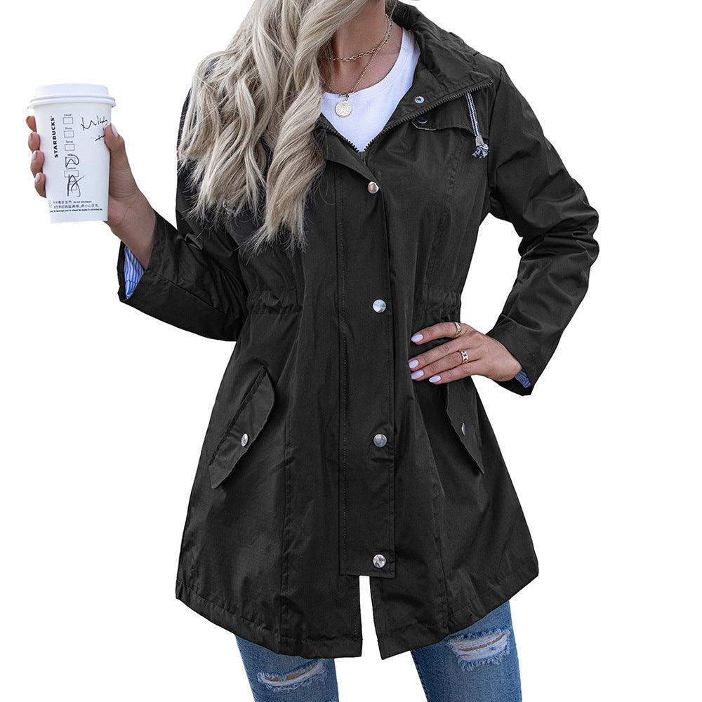 Manteau imperméable à capuche et fermeture éclair ORIS WEAR