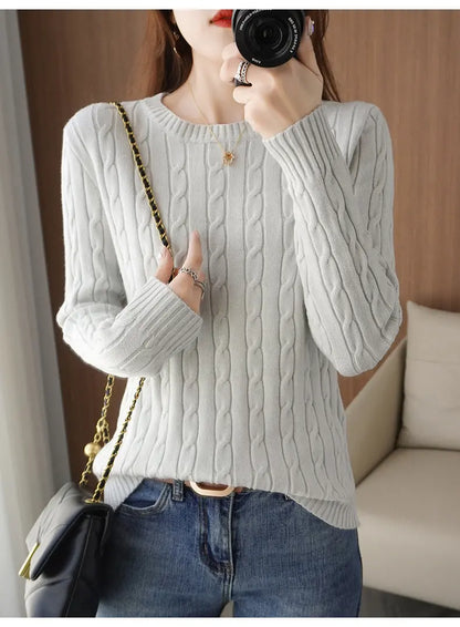 Pull torsadé à manches longues pour femme ORIS WEAR