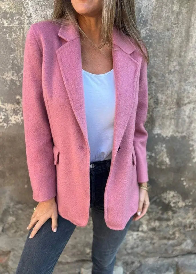 Blazer court boutonné style hiver femme ORIS WEAR
