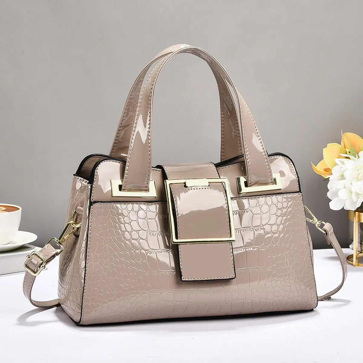 Sac à main effet croco – Boucle graphique et allure chic ORIS WEAR