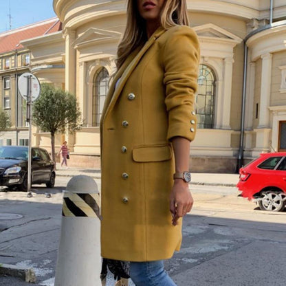 Manteau Femme Laine Col Tailleur Double Boutonnage ORIS WEAR