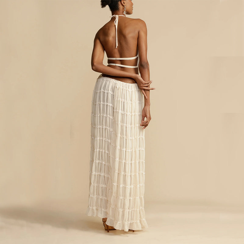 Ensemble 2 pièce robe sexy sans manches, dos nu ORIS WEAR