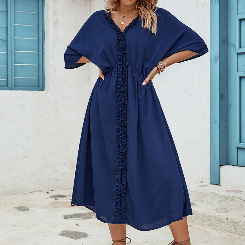 Robe longue de couleur unie ORIS WEAR