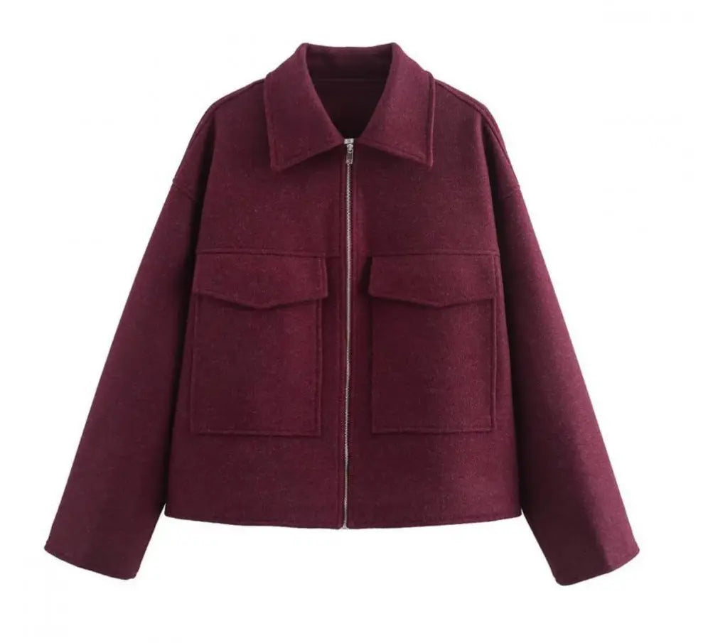 Veste rétro femme à col polo – Élégance minimaliste ORIS WEAR