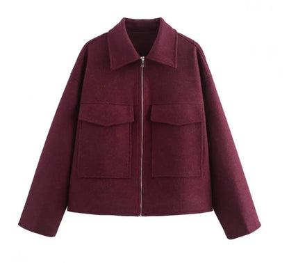 Veste rétro femme à col polo – Élégance minimaliste ORIS WEAR