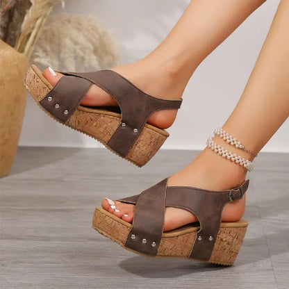 Sandales Compensées à Rivets pour un Look Audacieux ORIS WEAR