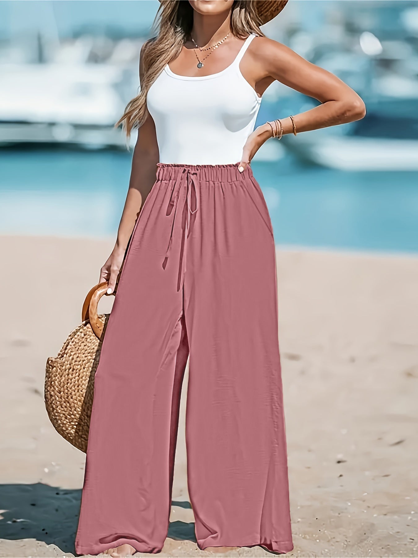 Pantalon Large Décontracté Élégant Femme ORIS WEAR
