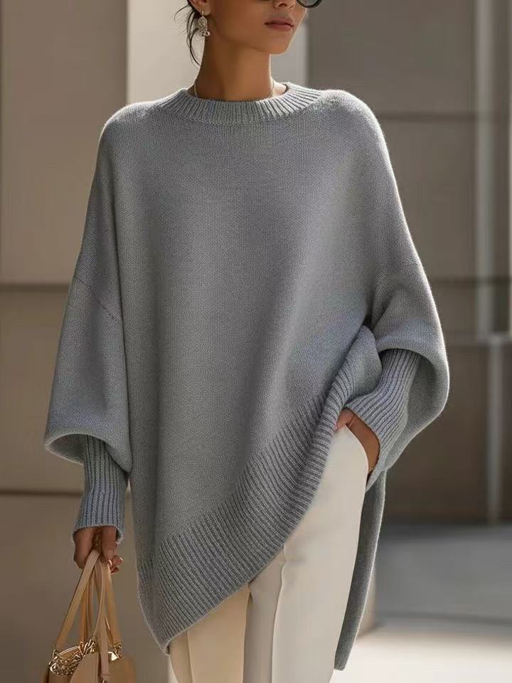 Oversized Knit Poncho Sweater ORIS WEAR