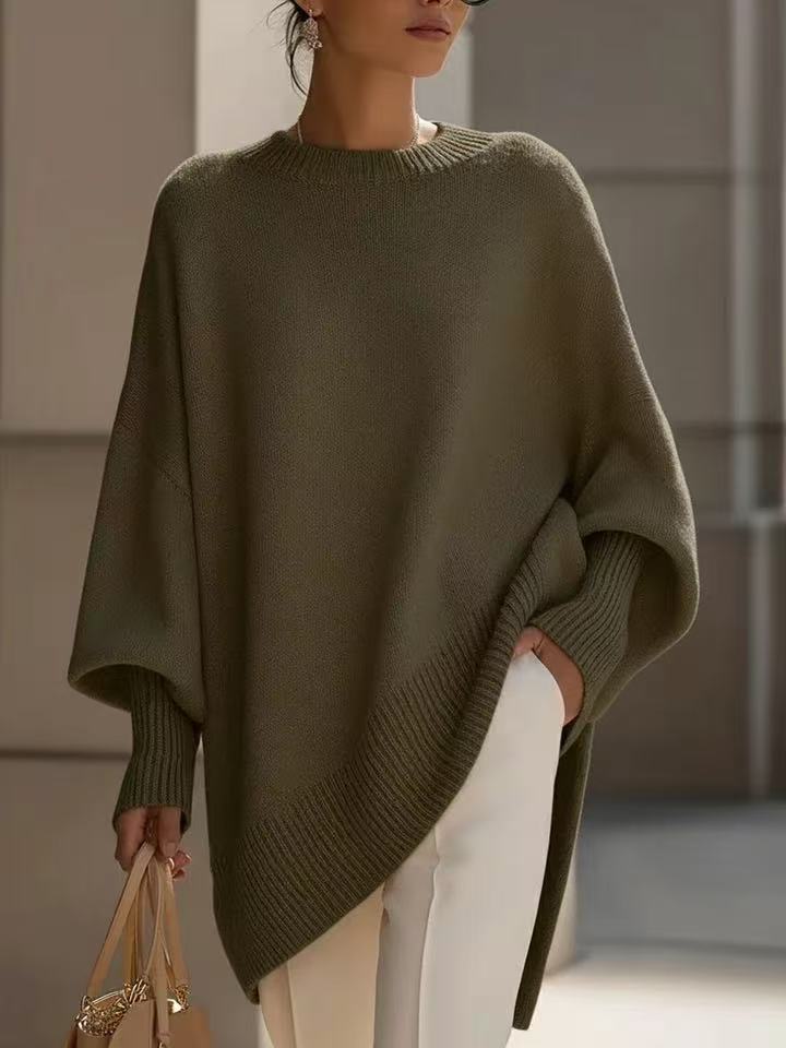 Oversized Knit Poncho Sweater ORIS WEAR