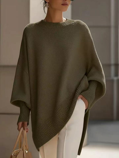 Oversized Knit Poncho Sweater ORIS WEAR